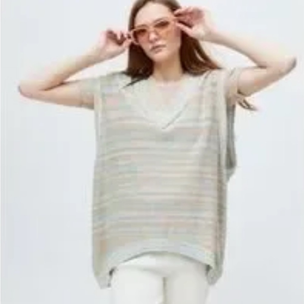BDG Multicolor V-Neck Knit Tunic